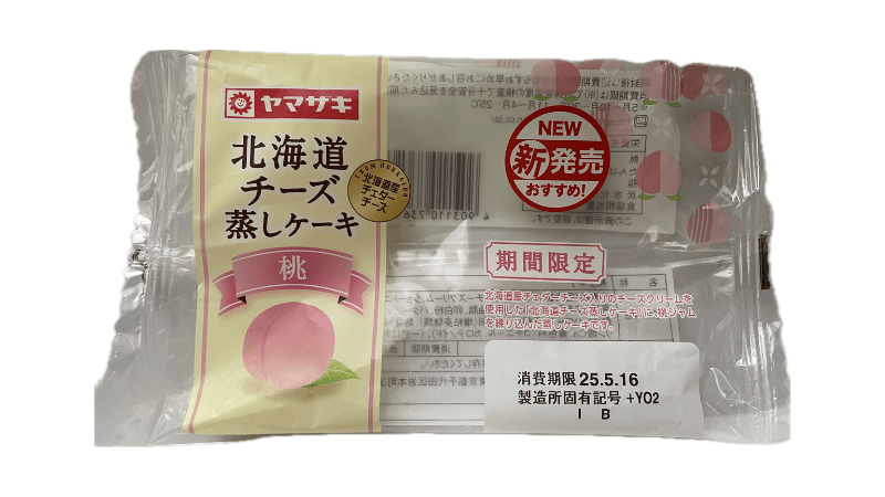ヤマザキ 北海道チーズ蒸しケーキ桃 表2