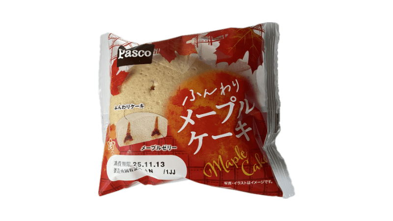 パスコ ふんわり メープルケーキ 表