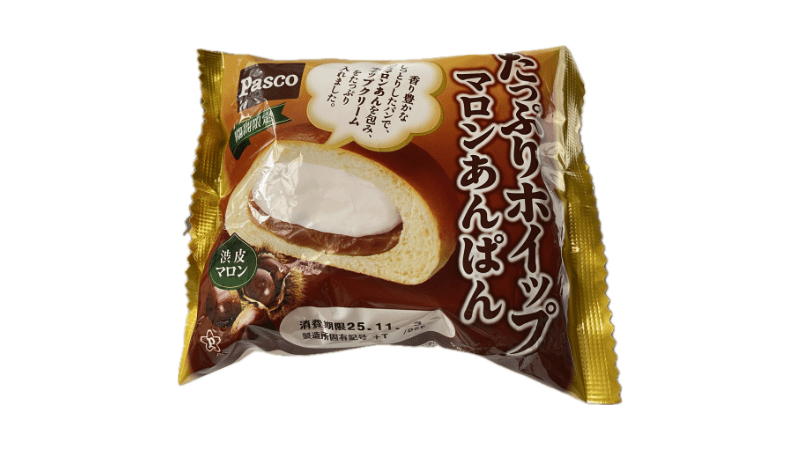 パスコ たっぷりホイップ マロンあんぱん 表