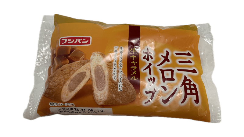 フジパン 三角メロンホイップ 生キャラメル 表