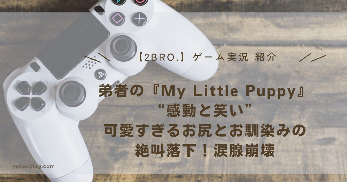 【2BRO.弟者】“感動と笑い”『My Little Puppy』可愛すぎるお尻とお馴染みの絶叫落下！涙腺崩壊の実況レビュー